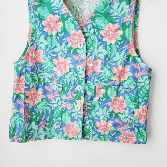 Vintage Tikal Trading Company Floral Cotton Vest - Picture 3 of 12